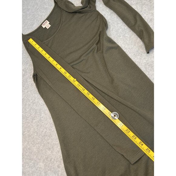 Mossimo Supply Co XS/TP Olive Green Knit Tunic Dress LS Soft A-Line Silhouette - Picture 6 of 9